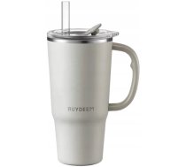 BUYDEEM Kubek termiczny ze słomką 700 ml, model DS57, kolor Oat White | 6950386617443 | 6950386617443