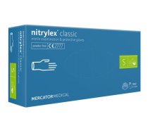 Mercator nitrylex® nitrila cimdi bez pūdera, zili, S izmērs 100gab