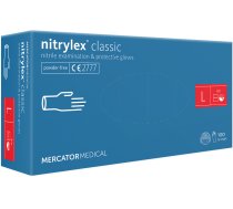 Mercator nitrylex® nitrila cimdi bez pūdera, zili, L izmērs 100gab