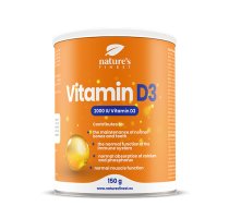 Nature's finest Vitamin D3. Augstas absorbcijas un dozācijas D3 vitamīns. 2000IU vienā devā. Ar dabisku citronu, bez cukura. 150g