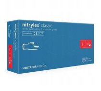 Mercator nitrylex® nitrila cimdi bez pūdera, zili, L izmērs 100gab