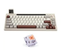 Epomaker Mechanical keyboard RT65 Wisteria Linear Switch, grey-white (6975485163042)