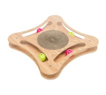 Trixie Cat toy: Scratching cardboard with toys, wood, 35 × 4 × 35 cm (109582)