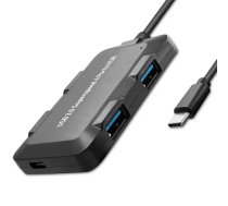 Qoltec USB-C 3.1 5-in-1 Hub Adapter | 4x USB 3.0 | micro USB (5901878505022)