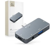 Tech-Protect HUB V6 4-in-1 USB-C to USB-A 3.0 | USB-C PD 100W | HDMI | 3.5mm mini-jack - gray (24031-0)