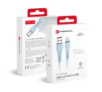 Forcell F-Energy C341 data transfer and charging cable | USB-A to Micro USB | QC 3.0 | 18W | 1m | blue (5903396395512)