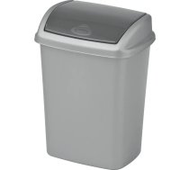 Curver Waste bin Dominik 10L 20x25x36cm silver (0805312877)