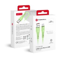 Forcell C341 data transfer and charging cable | USB-A to Micro USB | QC 3.0 | 18W | 1m | green (5903396395451)