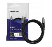 Qoltec data transfer and charging cable | USB-C to USB-C | 240W | Thunderbolt 4 | 1m | black (5901878506692)
