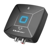 Qoltec Wireless Audio HiFi Home AND Car Transmitter Receiver | Bluetooth 6.0 | NFC | 2 x RCA | 1 x 3.5mm Mini-Jack | Microphone (5901878569819)