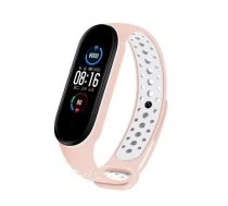 Beline design strap for Xiaomi Mi Band 7|6|5, pink-white (5905908359050)