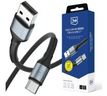 3MK Hyper N-SERIES data transfer and charging cable | USB-A to USB-C | QC 3.0 | 18W | 1m | black (159864-0)