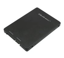 Qoltec Aluminum Adapter for M.2 SSD | SATA NGFF to SATA III | 2TB | Super speed 6Gb/s | Black (5901878522654)