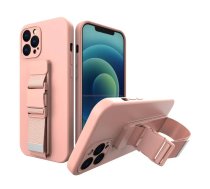 Hurtel Rope case Gel Lanyard Cover with Chain for Purse Lanyard Xiaomi Redmi Note 10 5G / Poco M3 Pro, pink (76167-uniw)
