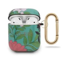 GUESS Silicone Case for Apple AirPods 1 | 2, Floral N.1 (GUACA2TPUBKFL01)