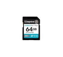 KINGSTON 64GB SDXC Canvas Go Plus Gen4 memory card, 200MB/s, C10, UHS-I, U3, V30 (AKKSGKARKIN00050)