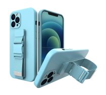 Hurtel Rope Case Gel Lanyard Case with Chain Purse Lanyard for Xiaomi Redmi Note 10 Pro, blue (76151-uniw)