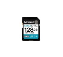 KINGSTON 128GB SDXC Canvas Go Plus Gen4 memory card, 200MB/s, C10, UHS-I, U3, V30 (AKKSGKARKIN00047)