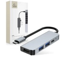 Tech-Protect HUB V2 4-in-1 USB-C to USB-A 3.0 | USB-A 2.0 | USB-C | HDMI - gray (20241-0)