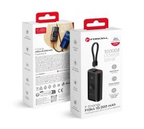 Forcell F-Energy F10K4 Power Bank Compatible with Apple Watch | 10,000 mAh | 22.5W | PD, QC | USB-C, USB-A, Apple Watch | Black (5903396318634)
