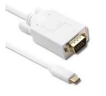 Qoltec USB 3.1 Type-C male to VGA male cable | FULL HD | Alternate mode | 1m (5901878504186)
