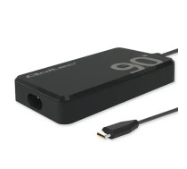 Qoltec SLIM travel charger | 90W | PD, GaN | USB-C | with USB-C to USB-C cable included (5901878524221)
