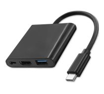 Qoltec USB-C 3.1 3-in-1 Hub | USB 3.0 | 4K HDMI | USB-C 3.1 PD 100W (5901878504308)
