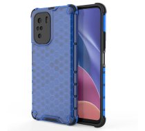 Hurtel Honeycomb Case armor cover with TPU bumper for Xiaomi Redmi K40 Pro+, K40 Pro, K40, and Poco F3 in blue (70270-uniw)