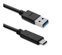 Qoltec data transfer and charging cable | USB-C to USB-A | 1.8m | black (5901878503639)