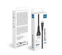 Blue Star PJ-DG3-A data transfer and charging cable | USB-A to Micro USB | 12W | 1m | black (5903396460135)