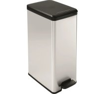 Curver Pedal bucket, metallized, slim bin, 40L, silver (0802340582)