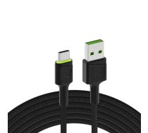 GREEN CELL GC Ray data transfer and charging cable | USB-A to USB-C | QC 3.0, GC Ultra Charge, Samsung AFC | 2m | black (GCKABGC13)
