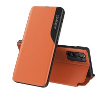 Hurtel Eco Leather View Case Elegant Flip Cover Case with Stand Function for Xiaomi Redmi K40 Pro+/K40 Pro/K40/Poco F3, Orange (70376-uniw)
