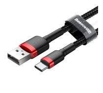 Baseus Cafule Series data transfer and charging cable | USB-A to USB-C | QC 3.0 | 2m | red, black (Damaged Package) (57983130823)