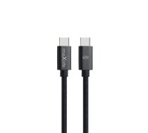 maXlife MXUC-12 data transfer and charging cable | USB-C to USB-C | 60W | 1m | black (OEM0101468)