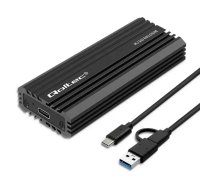 Qoltec NV2270 enclosure for M.2 SSD drive | SATA | NVMe | USB-C | 2TB (5901878522708)