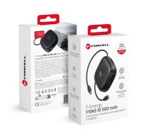 Forcell F-Energy F10K5 PD3.1 QC3.0 3A Power Bank | 10,000 mAh | 22.5W | PD3.1, QC3.0 | USB-C, MagSafe, Apple Watch | Black (5903396318733)