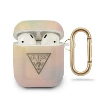 GUESS GUACA2TPUMCGG01 TPU T AND D Gold Triangle 01 Case for AirPods 1|2 Pink (GUACA2TPUMCGG01)