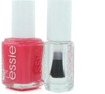 Essie Set: Nail Enamel, Vegan, Glossy Shine Finish, Nail Polish, 72, Peach Daiquiri, 13.5 ml + Nail Care - Good To Go, Top Coat, Nail Strengthening Lacquer, 5 ml (4084200228729)