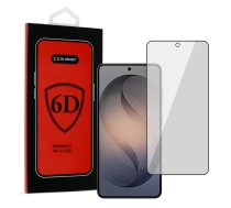 TEL PROTECT Full Glue 6D Privacy Tempered Glass for Samsung Galaxy S26 (Privacy Effect) (Under-Display Fingerprint Compatible) (PROB05209)