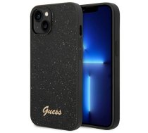 Guess PC|TPU Glitter Flakes Metal Logo Case for iPhone 14 Black (GUHCP14SHGGSHK)