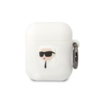 Karl Lagerfeld 3D Logo NFT Karl Head Silicone Case for Airpods 1|2 White (KLA2RUNIKH)