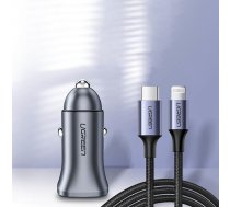 UGREEN CD130 Car Charger, USB-A+PD 3.0, USB-C, QC3.0 30W (Grey) (40858)