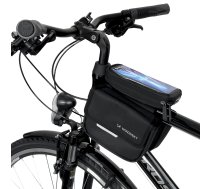 Wozinsky frame bike bag bicycle pannier waterproof phone case 1.5l black (WBB26BK) (WBB26BK)