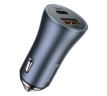 Baseus Golden Contactor Pro car charger  USB + USB-C  QC4.0+  PD  SCP  40W (gray) (6953156201934)