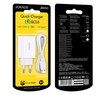 Jokade JB050 charger | 18W | 3A + USB-C cable 1m white (JB050WH)