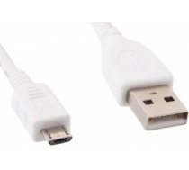 Kabelis Gembird USB Male - MicroUSB Male 0.5m White (CCP-MUSB2-AMBM-W-0.5)