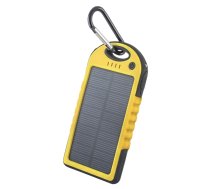 Forever STB-200 Solar Power Bank 5000 mAh Universal Charger for devices 5V 1A + 1A + Micro USB Cable Dzeltens (GSM011226)