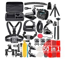 Fusion 50 in 1 accessories set for action cameras | GoPro | HERO9 | Xiaomi YI | EKEN | OSMO | MountDog (EVA CASE) V2 (FUSET50PCSV2)