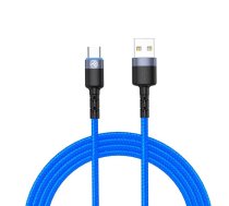 ![CDATA[Data Cable USB to Type-C with LED Light 3A 1.2m Blue Tellur TLL155344 (T-MLX43908) | MBX_T-MLX43908  | 5949120002943]]